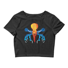 Load image into Gallery viewer, Raven CrossBones Crop Tee
