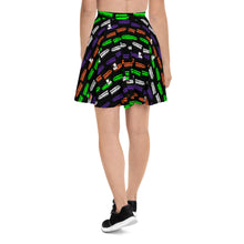 Load image into Gallery viewer, Colorful Coffins Skater Skirt