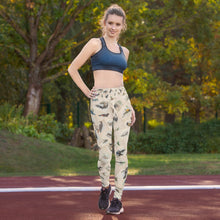 Load image into Gallery viewer, Vintage Jamaican Bird Illustrations Yoga Leggings