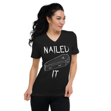 Load image into Gallery viewer, Nailed It Coffin V-Neck T-Shirt