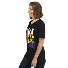 Load image into Gallery viewer, Trick or Treat Witches! Short Sleeve V-Neck T-Shirt