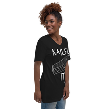 Load image into Gallery viewer, Nailed It Coffin V-Neck T-Shirt