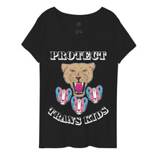 Load image into Gallery viewer, Protect Trans Kids Recycled V-Neck T-Shirt (Adult Size)