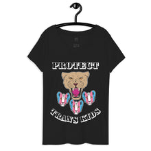 Load image into Gallery viewer, Protect Trans Kids Recycled V-Neck T-Shirt (Adult Size)