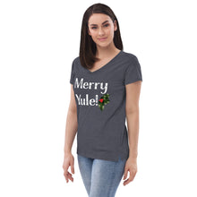 Load image into Gallery viewer, Merry Yule! Recycled V-Neck T-Shirt