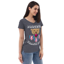 Load image into Gallery viewer, Protect Trans Kids Recycled V-Neck T-Shirt (Adult Size)