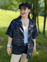 Load image into Gallery viewer, Colorful Hearses Black Unisex Button Up
