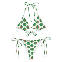 Load image into Gallery viewer, Summer Pumpkin on White Recycled String Bikini
