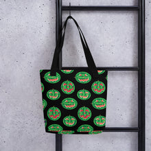 Load image into Gallery viewer, Summer Pumpkins on Black Tote bag
