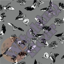 Load image into Gallery viewer, Plus Size Bats &amp; Flowers Leggings Grey
