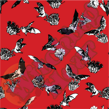 Load image into Gallery viewer, Plus Size Bats &amp; Flowers Leggings Red
