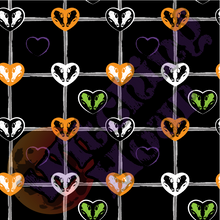 Load image into Gallery viewer, Skull Hearts Skater Dress Purple, Orange, &amp; Green
