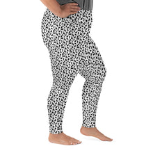 Load image into Gallery viewer, Playful Black Cats Plus Size Leggings White
