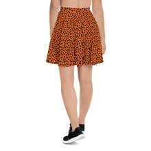 Load image into Gallery viewer, Playful Black Cats Skater Skirt Orange
