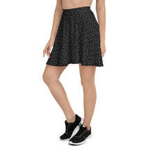 Load image into Gallery viewer, Playful Black Cats Skater Skirt Grey
