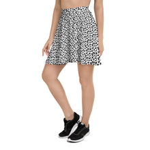 Load image into Gallery viewer, Playful Black Cats Skater Skirt White
