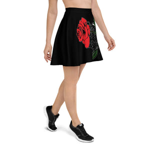 The Spider's Rose Skater Skirt