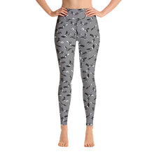 Load image into Gallery viewer, Bats &amp; Flowers Yoga Leggings Grey
