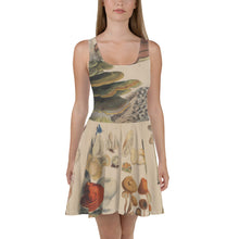 Load image into Gallery viewer, Vintage Fungi Illustrations Skater Dress
