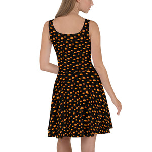 Pumpkin Dot Skater Dress