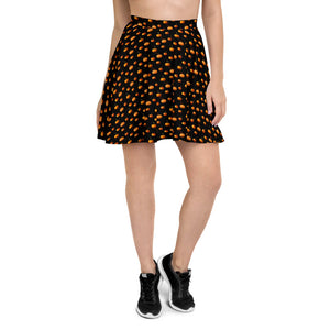 Pumpkin Dot Skater Skirt