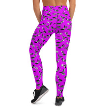 Load image into Gallery viewer, Bats &amp; Flowers Yoga Leggings Pink
