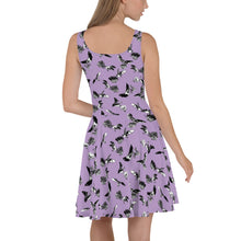 Load image into Gallery viewer, Bats &amp; Flowers Skater Dress Pastel Pink
