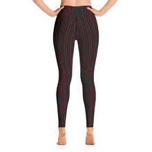 Load image into Gallery viewer, Thorn Stripe Leggings in Black &amp; Red
