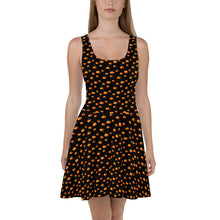Load image into Gallery viewer, Pumpkin Dot Skater Dress

