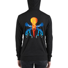 Load image into Gallery viewer, Raven Crossbones zip hoodie
