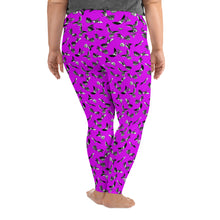 Load image into Gallery viewer, Plus Size Bats &amp; Flowers Leggings Pink
