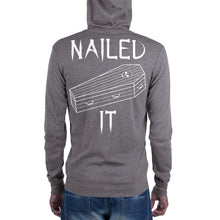 Load image into Gallery viewer, Nailed It Coffin zip hoodie
