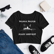 Load image into Gallery viewer, Scary Movie Kitty Crop Tee
