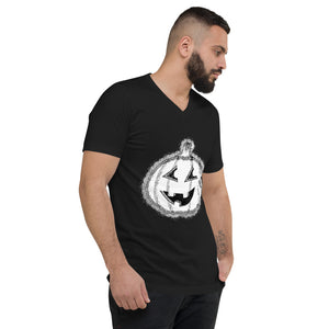 Sketchy Jack Short Sleeve V-Neck T-Shirt - Black & White