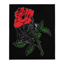 Load image into Gallery viewer, The Spider&#39;s Rose Throw Blanket

