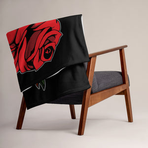 The Spider's Rose Throw Blanket