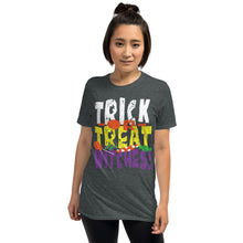 Load image into Gallery viewer, Trick or Treat Witches! Short-Sleeve T-Shirt
