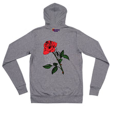 Load image into Gallery viewer, The Spider&#39;s Rose zip hoodie
