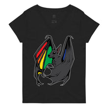 Load image into Gallery viewer, Pride Bat - Gay Pride Recycled V-Neck T-Shirt
