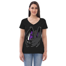 Load image into Gallery viewer, Pride Bat - Ace Pride Recycled V-Neck T-Shirt
