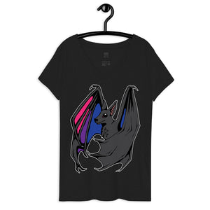 Pride Bat - Bi Pride Recycled V-Neck T-Shirt