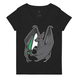 Pride Bat - Agender Pride Recycled V-Neck T-Shirt