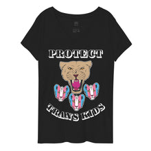Load image into Gallery viewer, Protect Trans Kids Recycled V-Neck T-Shirt (Adult Size)
