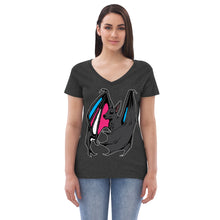 Load image into Gallery viewer, Pride Bat - Trans Pride Recycled V-Neck T-Shirt
