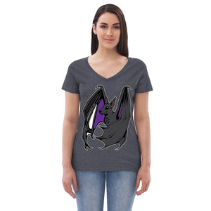 Pride Bat - Ace Pride Recycled V-Neck T-Shirt