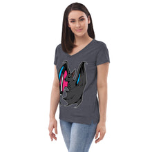 Load image into Gallery viewer, Pride Bat - Trans Pride Recycled V-Neck T-Shirt
